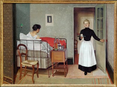 Den sjuka patienten av Felix Edouard Vallotton