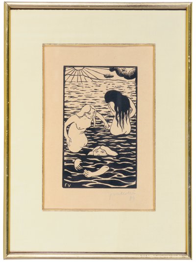 Tre badande av Felix Edouard Vallotton