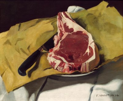 En entrecote på ett gult papper av Felix Edouard Vallotton