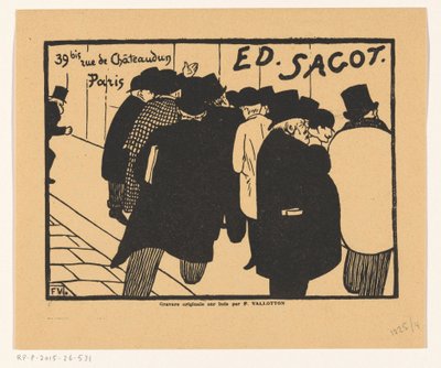 Visitkort från tryckerihandlaren Edmond Sagot i Paris av Felix Edouard Vallotton