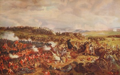 Anklagelse för de franska kuirassirerna i Waterloo, 1874, c1915 av Felix Henri Emmanuel Philippoteaux