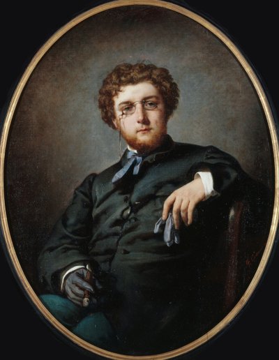 Porträtt av kompositören Georges Bizet 1838-1875, ca 1865. av Felix Henri Giacomotti