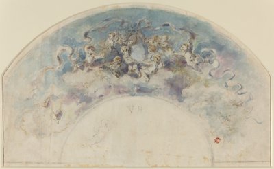 Rita för en fläkt. av Felix Hilaire Buhot