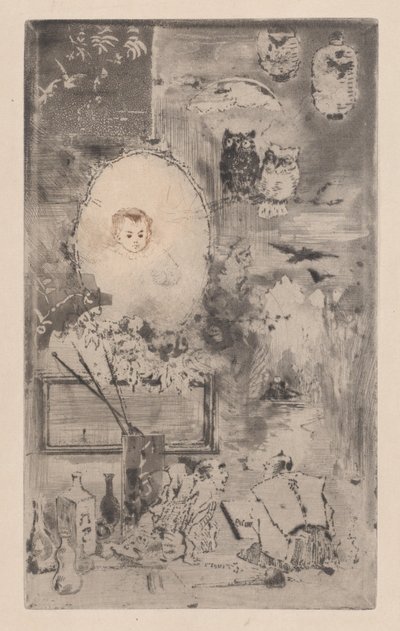 Japanska dopet, 1887. av Felix Hilaire Buhot