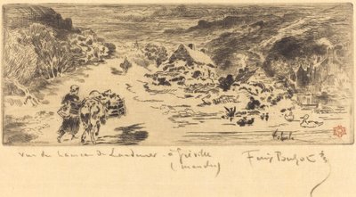Ingång till Landemer (Haag) av Felix Hilaire Buhot