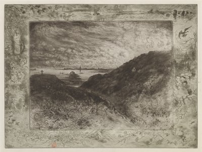 Klippan: Saint-Malo Bay av Felix Hilaire Buhot