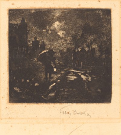 Nattpatrullens nattvakt, 1878. av Felix Hilaire Buhot