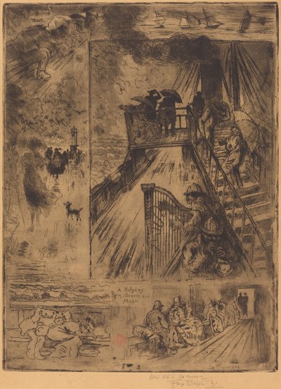 Passagen Passagen, 1879-1885. av Felix Hilaire Buhot
