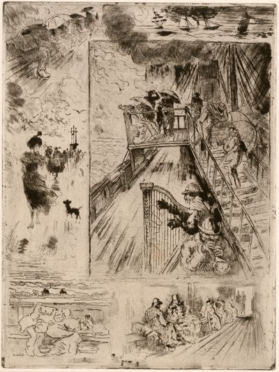 Passagen Passagen, 1879-1885. av Felix Hilaire Buhot