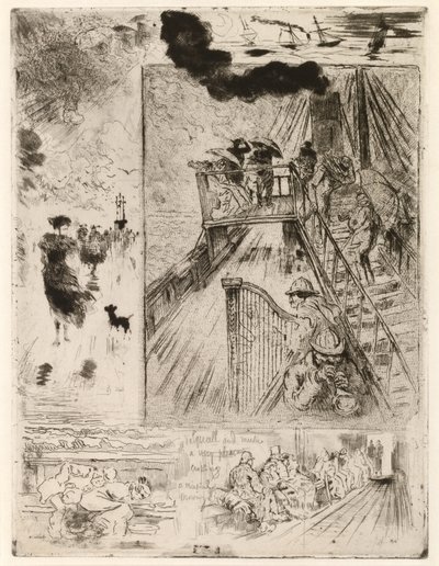 La Traversee (passagen) av Felix Hilaire Buhot