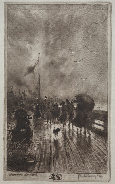 Landar i England av Felix Hilaire Buhot