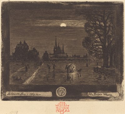 Utgångsförbudet (framtill) av Felix Hilaire Buhot