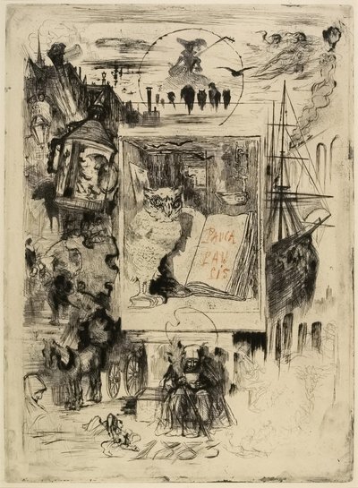 Le Hibou (Ugglan), 1883 av Felix Hilaire Buhot