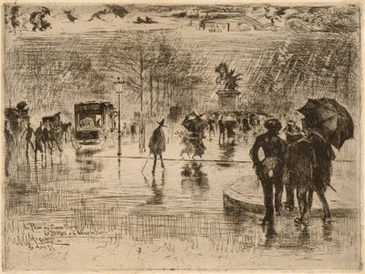 Konstnärernas återkomst, 1877. av Felix Hilaire Buhot
