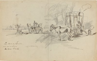 Deauvilleloppen, 1874. av Felix Hilaire Buhot