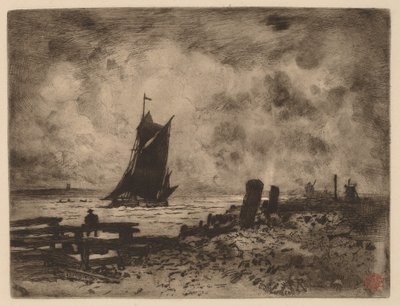 Marine: Souvenir of Medway av Felix Hilaire Buhot