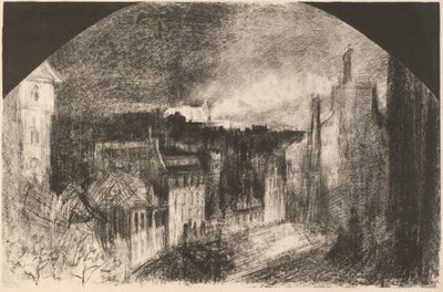 Montmartre den 14 juli Bastilledagen i Montmartre, 1892. av Felix Hilaire Buhot
