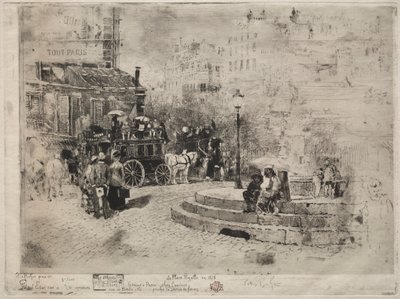 Place Pigalle 1878, 1878. av Felix Hilaire Buhot