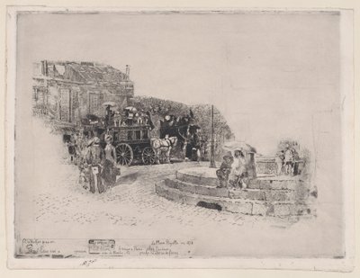 Place Pigalle 1878, 1878-98. av Felix Hilaire Buhot