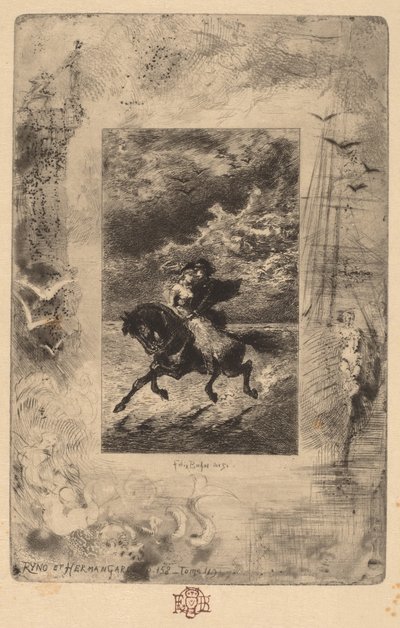 Ryno och Hermangarde Ryno och Hermangarde, 1847-1898. av Felix Hilaire Buhot