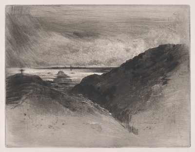 Klippan - Saint-Malobukten, 1889-90. av Felix Hilaire Buhot