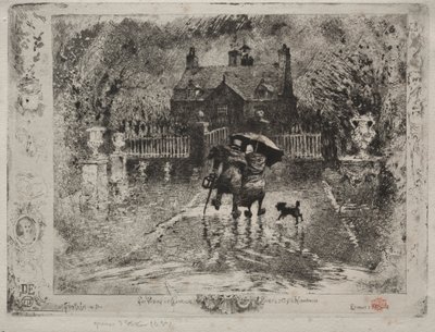 Landets grannar, 1879-1880. av Felix Hilaire Buhot