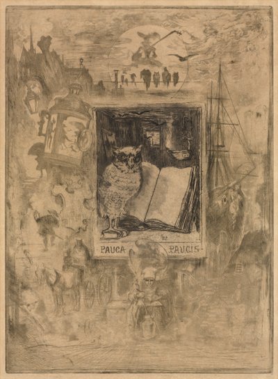 Ugglan, 1883. av Felix Hilaire Buhot
