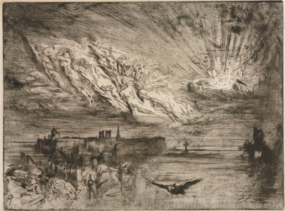 Andarna från de dödas städer, 1885. av Felix Hilaire Buhot