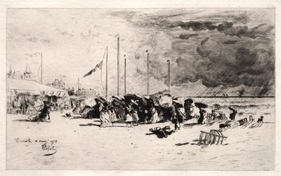 Squallen i Trouville, 1874. av Felix Hilaire Buhot