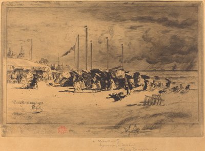 Squall vid Trouville av Felix Hilaire Buhot