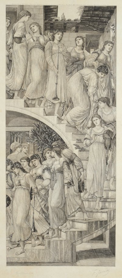 The Golden Stairs, efter Sir Edward Coley Burne-Jones av Felix Jasinski
