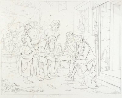 (Rip Van Winkle, illustration) Rip berättar sin fantastiska historia av Felix Octavius Carr Darley