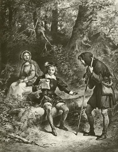 Som du vill ha det. Akt IV-Scen III (djuptryck) av Felix Octavius Carr Darley