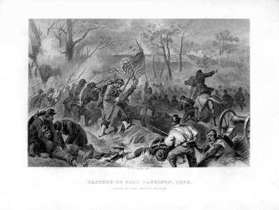 Ansvarig för General Smiths Division, Capture of Fort Donelson, Tennessee, 1862-1867. av Felix Octavius Carr Darley