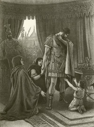 Coriolanus. Akt V, Scen III (gravyr) av Felix Octavius Carr Darley