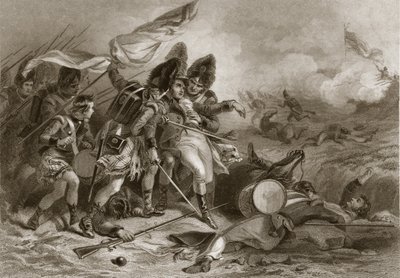 Pakenhams död i slaget vid New Orleans, pub. 1860 av Felix Octavius Carr Darley