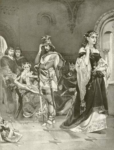 Hamlet. Akt IV, scen V (gravyr) av Felix Octavius Carr Darley
