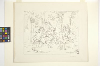 Illustrationer av Rip Van Winkle, skylt 3 (litografi) av Felix Octavius Carr Darley