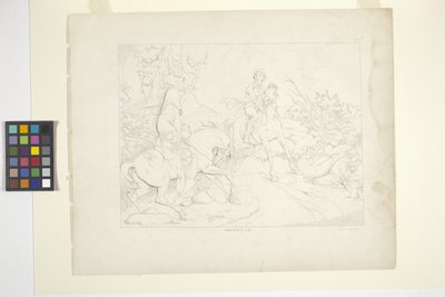 スリーピー ホロウの伝説のイラスト、プレート 5 (リトグラフ)スウェーデン語 av Felix Octavius Carr Darley