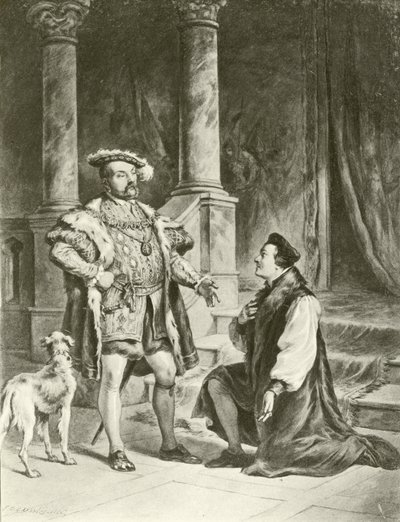 Kung Henrik VIII. Akt V-Scen I (djuptryck) av Felix Octavius Carr Darley