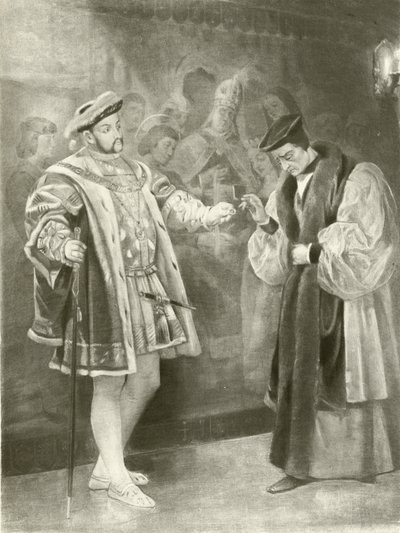 Kung Henrik VIII. Akt V, Scen I (djuptryck) av Felix Octavius Carr Darley