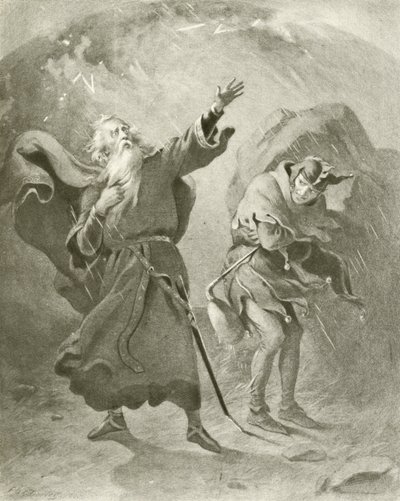 Kung Lear. Akt III, Scen II (gravyr) av Felix Octavius Carr Darley