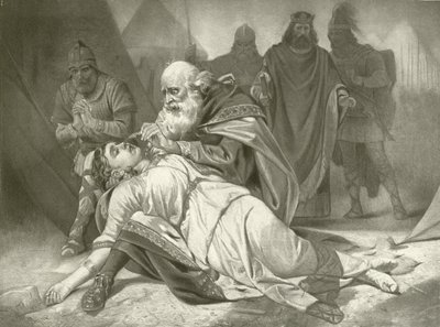 Kung Lear. Akt V, scen III (gravyr) av Felix Octavius Carr Darley