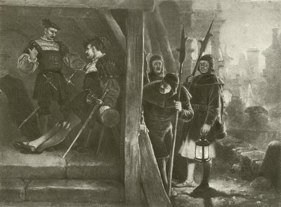 Mycket väsen för ingenting. Akt III-Scen III (gravyr) av Felix Octavius Carr Darley