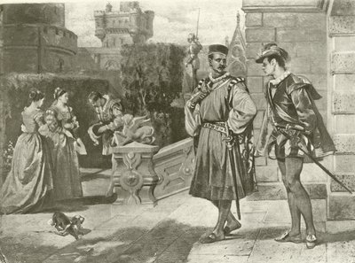 Othello. Akt III, Scen III (gravyr) av Felix Octavius Carr Darley