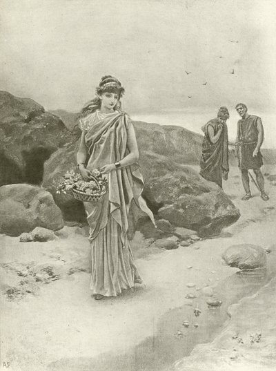 Perikles. Akt IV, scen I (gravyr) av Felix Octavius Carr Darley