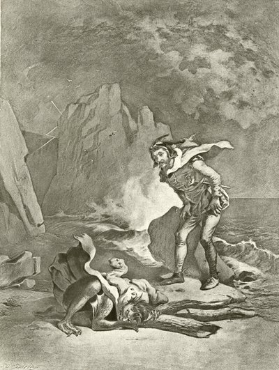 Stormen. Akt II, Scen II (gravyr) av Felix Octavius Carr Darley