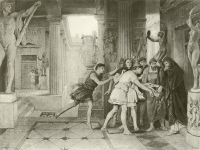 Timon av Aten. Akt III, Scen IV (gravyr) av Felix Octavius Carr Darley