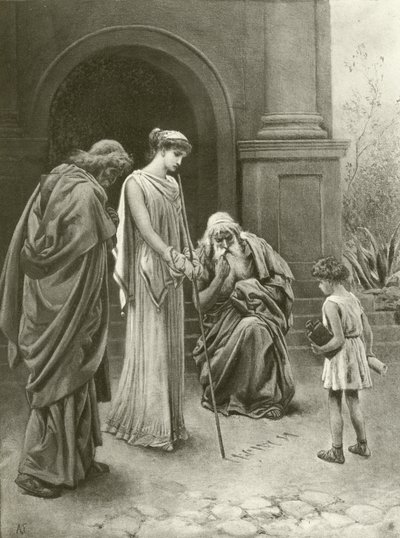Titus Andronicus. Akt IV-Scen I (gravyr) av Felix Octavius Carr Darley