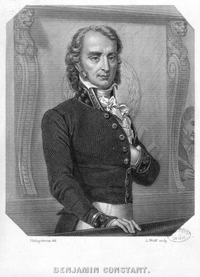 Henri Benjamin Constant de Rebecque (1767-1830) på Tribune av Felix Philippoteaux